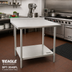 Thumbnail image #2 for Eagle BlendPort® BPT-3048FL FL Series Work Table — 48 Inches x 30 Inches, 18-Gauge 430 Stainless Steel Top, Galvanized Base & Undershelf