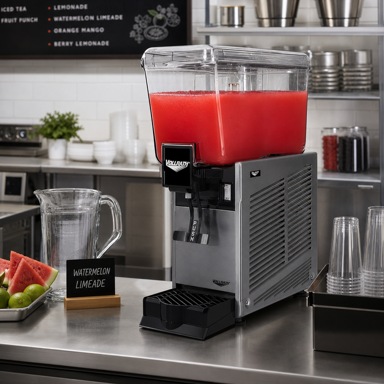 Product image #2 for Vollrath Pre-Mix Countertop Refrigerated Beverage Dispenser, Single 3.17-Gallon Bowl, Stirring Paddle, 115V