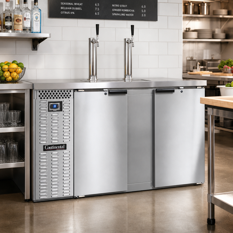 Product image #2 for Continental Refrigerator KC69SNSS 69-Inch 2-Door Shallow Depth Commercial Keg Cooler