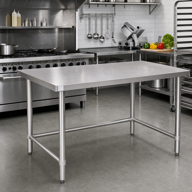 Product image #2 for Heavy-Duty 60-Inch x 30-Inch x 36-Inch Stainless Steel Work Table with Open Base