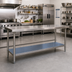 Thumbnail image #2 for Sapphire Manufacturing Stainless Steel Commercial Work Table Undershelf, 79 in W x 19 in D