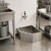 Thumbnail image #2 for Eagle Corner Floor Mounted Mop Sink with Flush Edge, 24 x 24 x 12 Inch Bowl, 304 Stainless Steel