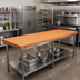 Thumbnail image #2 for Boos Block American Cherry Edge Grain Kitchen Countertop, 108 x 32 Inches, 1-1/2 Inch Thick