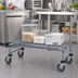 Thumbnail image #2 for Quantum Mobile Wire Dunnage Platform Rack with 1 Shelf, 24 x 24 x 12 Inches, Gray Epoxy Antimicrobial Finish