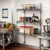 Thumbnail image #2 for Quantum Wall-Mounted Cantilever Shelf Starter Unit with 3 Wire Shelves