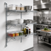 Thumbnail image #2 for Quantum Wall-Mounted Cantilever Shelf Starter Unit with 3 Wire Shelves