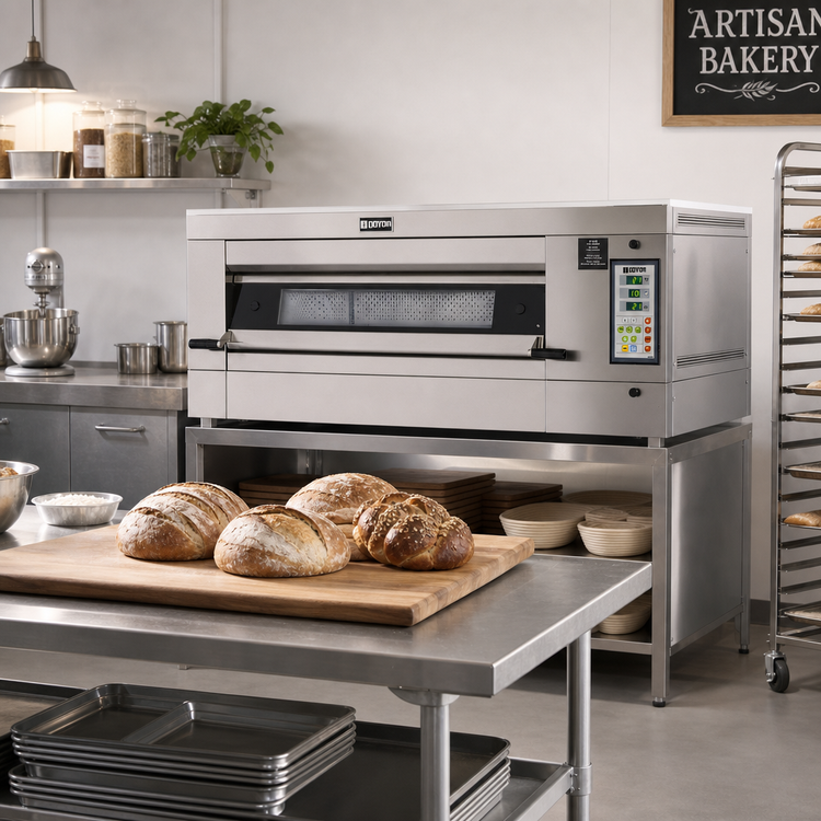 Product image #2 for Doyon Artisan 2T1 Single Deck Full-Size Electric Stone Hearth Oven with Steam
