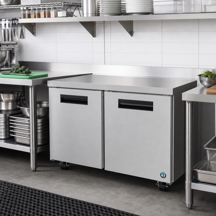 Product image #2 for Hoshizaki Steelheart UF48B 48-Inch Two-Section Undercounter Freezer, 13.66 Cu. Ft.