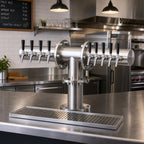 Thumbnail image #2 for Perlick Corporation 4061-10 Countertop Glycol-Cooled T-Shape Beer Tower, Stainless Steel, 10 Faucets