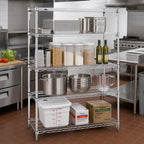 Thumbnail image #2 for Metro Super Erecta A346C Adjustable Chrome Wire Starter Shelving Unit, 42W x 18D x 63H, 4 Shelves