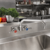 Thumbnail image #2 for BK Resources Evolution Splash-Mounted Faucet with 4-Inch Centers and 14-Inch Swing Spout