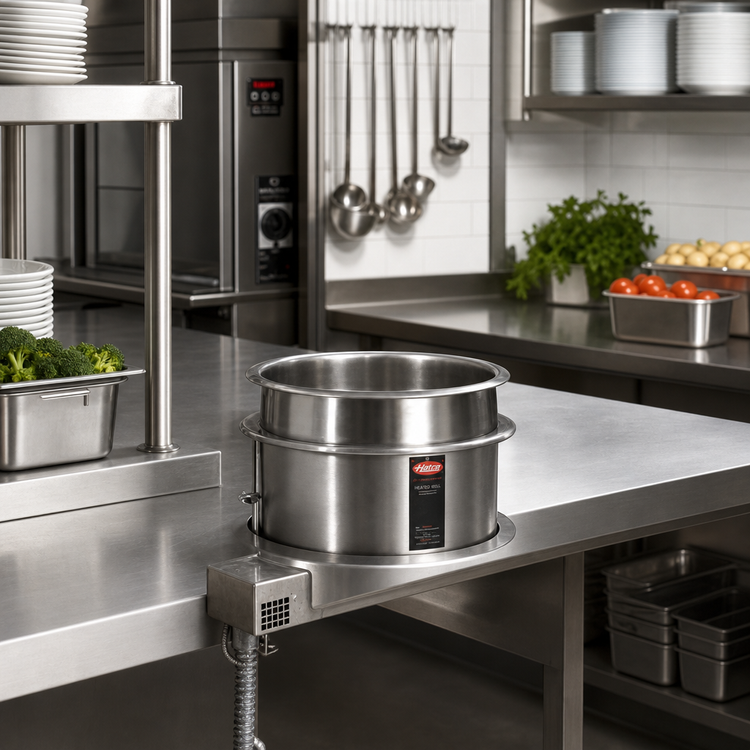 Product image #2 for Hatco HWBI-4QTD Round 4-Quart Insulated Drop-In Heated Well with Drain