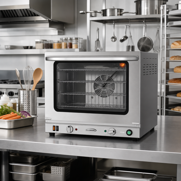 Product image #2 for KoolMore 23-Inch Countertop Half-Size Convection Oven with Steam Injection, 4 Racks, 240V