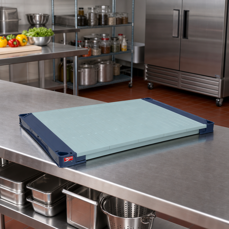 Product image #2 for MetroMax 4 42-Inch x 21-Inch Blue Solid Polymer Shelf with Microban
