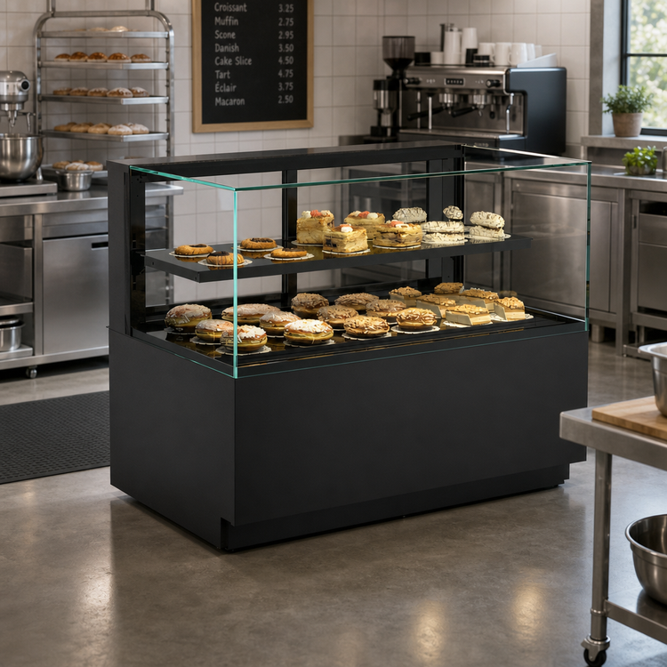 Product image #2 for Structural Concepts Reveal Non-Refrigerated Full Service Pastry Display Case, Freestanding, 35-3/4 Inch Wide