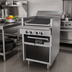 Thumbnail image #2 for Garland Cuisine Series 24-Inch Commercial Gas Charbroiler with Cast Iron Radiants, Adjustable Grates and Open Cabinet Base