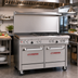 Thumbnail image #2 for Ultimate 48-Inch Commercial Gas Restaurant Range with 24-Inch Griddle, 2 Star/Sauté Front Burners, 2 Non-Clog Rear Burners, Convection Oven, and Cabinet Base