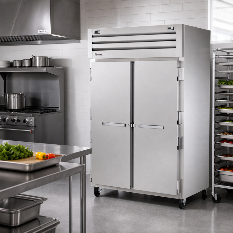 Product image #2 for True Spec Series Two-Section Reach-In Refrigerator/Freezer with Locking Stainless Steel Doors