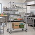 Thumbnail image #2 for Eagle Group 4-Tier Chrome Wire Shelving Dolly Truck, 69