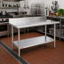 Thumbnail image #2 for Duke 30-Inch x 24-Inch Stainless Steel Work Table with 5-Inch Riser and Galvanized Undershelf