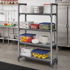 Thumbnail image #2 for Cambro Camshelving® Basics Plus CBSK2148S4580 4-Shelf Solid Shelving Kit, 21 x 48 Inches, Brushed Graphite