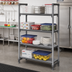 Thumbnail image #2 for Cambro Camshelving Basics Plus 4-Shelf Solid Shelf Kit, 21 x 48 Inches, Brushed Graphite