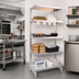 Thumbnail image #3 for New Age Stationary Aluminum Order Pick-Up Station Shelving Unit with Adjustable Solid Shelves, 42 x 13-3/4 x 60 Inches