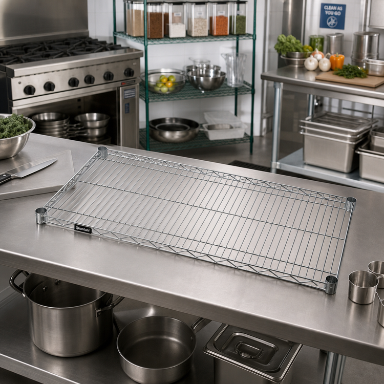 Product image #2 for Quantum 48" x 30" 304 Stainless Steel Wire Shelf
