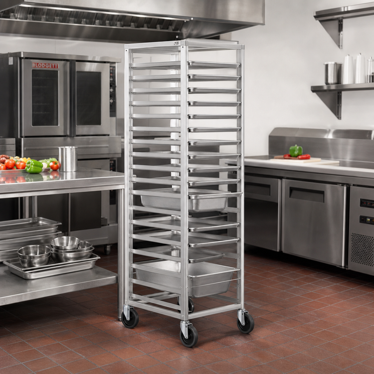 Product image #2 for Channel Manufacturing Standard Series Aluminum End-Load Steam Table Pan Rack for 12 x 20 Pans, 19-Pan Capacity