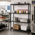 Thumbnail image #2 for Quantum Black Epoxy Antimicrobial Wire Shelving Starter Kit, 54W x 21D x 74H