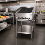 Thumbnail image #2 for Jade Range (Middleby) Supreme JB-30-F 30-Inch Radiant Gas Charbroiler, Floor Model with Stand, Cast Iron Grates, 75,000 BTU