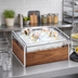 Thumbnail image #2 for Cal-Mil Mid-Century Rectangular Wood Ice Housing with Clear Polycarbonate Pan