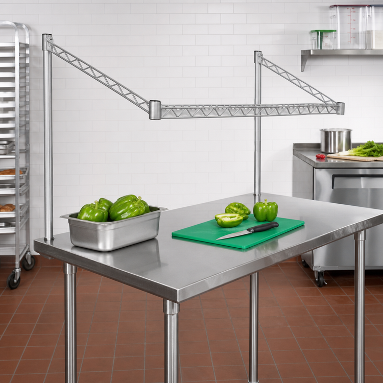 Product image #2 for Eagle Group 3-Sided Double Truss Shelving Frame, 30 x 21 Inches, Stainless Steel