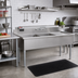 Thumbnail image #2 for Eagle Group Two-Compartment Utility Sink with Double Drainboards, 72-1/4 Inch x 25 Inch, 304 Stainless Steel