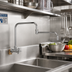 Thumbnail image #2 for Big-Flo Low-Lead Wall-Mount Pre-Rinse Faucet with 24-Inch Swivel Double Joint Nozzle