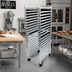 Thumbnail image #2 for John Boos Front-Load Mobile Aluminum Bun Pan Rack, 20-Pan Capacity, 26 x 20-1/2 x 69 Inches