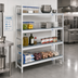 Thumbnail image #2 for Fermostock 4-Tier Gray Corner Expansion Polymer Shelving Unit, 71