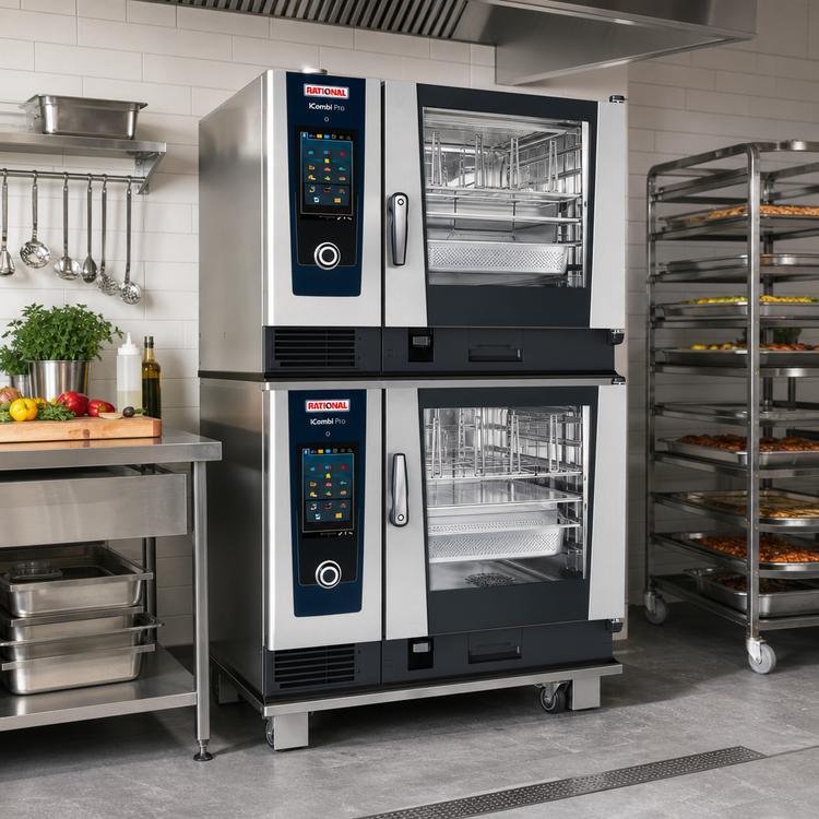 Product image #2 for RATIONAL iCombi Pro Double-Stack Full-Size Liquid Propane Combi Oven System, 208/240V, 1-Phase