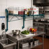 Thumbnail image #2 for Quantum Cantilever Single Shelf Wall-Mount Wire Shelving Unit, 30 x 24 Inches, Green Epoxy Antimicrobial Finish