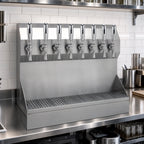 Thumbnail image #2 for Micro Matic USA Kronos KRONOS-8SSKR 8-Faucet Wall-Mount Glycol-Cooled Draft Tower with Drip Tray, Brushed Stainless Steel