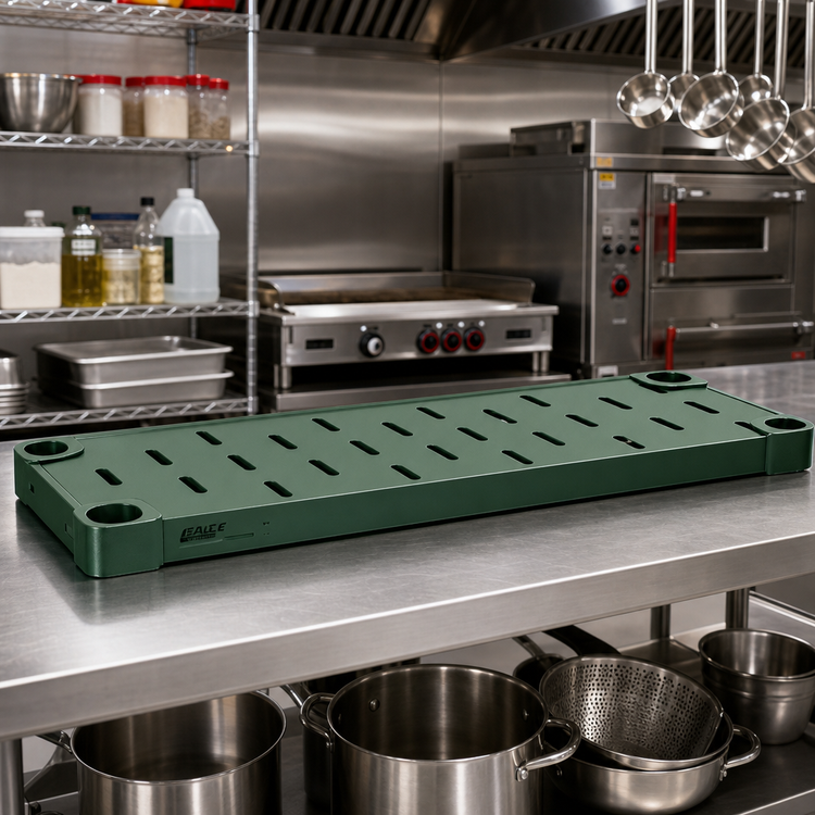 Product image #2 for Eagle Group Quik-Set 54 x 24-Inch Louvered Solid Shelf, 16-Gauge Galvanized Steel, Green Epoxy Finish