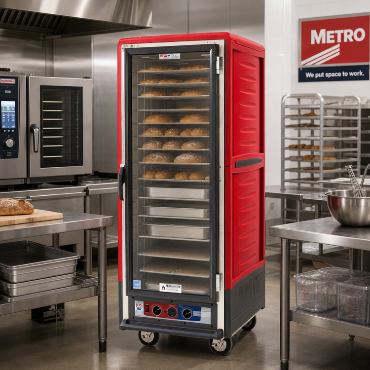 Product image #2 for Metro C5 Insulation Armour 3 Series Full Height Heated Holding & Proofing Cabinet, Clear Polycarbonate Door, Lip Load Slides, Low Watt
