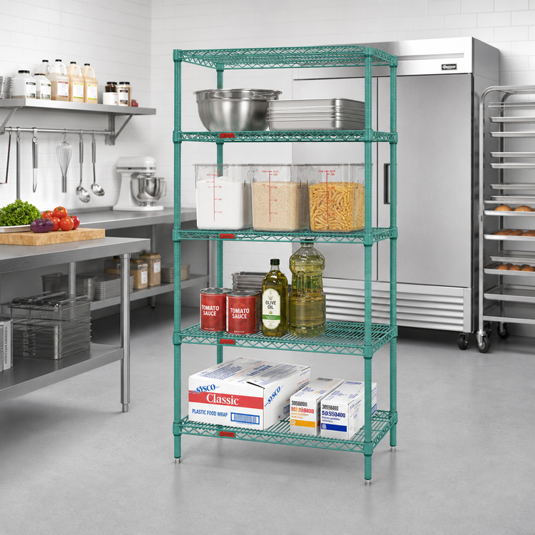 Product image #2 for EagleGard 4-Tier Stationary Wire Starter Shelving Unit, 24W x 21D x 74H