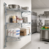 Thumbnail image #2 for Quantum Wall-Mounted Cantilever Starter Shelving Unit with 3 Wire Shelves, 54-Inch Posts, and 14-Inch Cantilevers