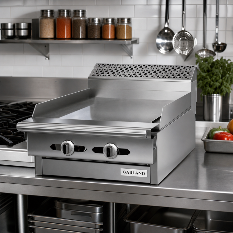 Product image #2 for Garland Cuisine Series Heavy Duty 24-Inch Natural Gas Plancha Top Range, Modular Top, 5/8-Inch Steel Plate