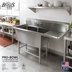 Thumbnail image #2 for John Boos Pro-Bowl 2-Compartment Stainless Steel Sink with Right Drainboard