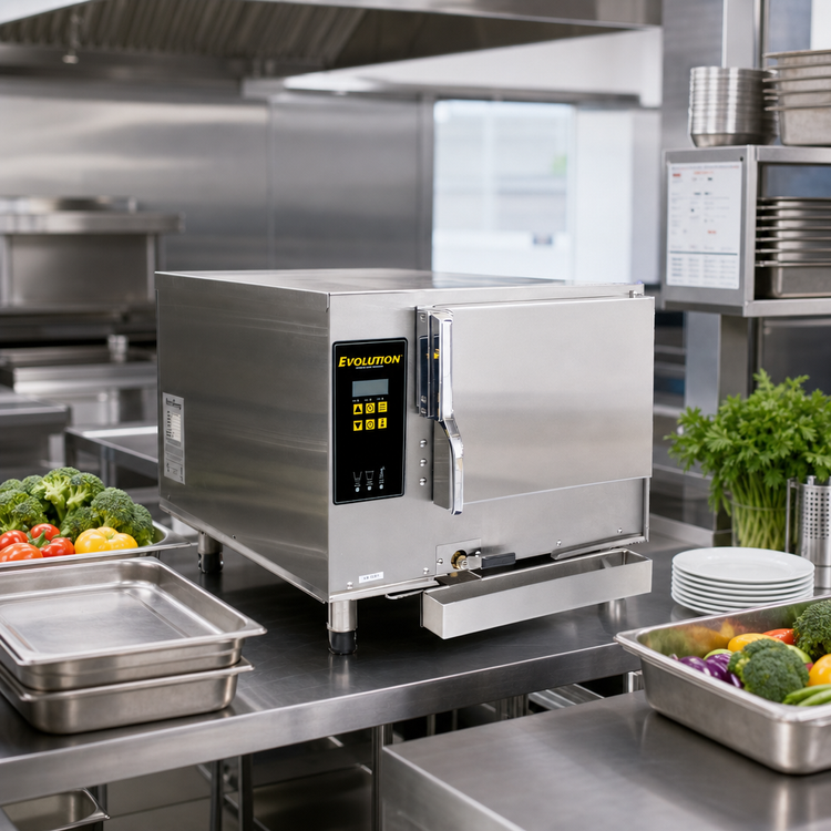 Product image #2 for AccuTemp Evolution Connected Boilerless Countertop Convection Steamer, 3-Pan, Electric, 480V