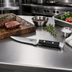 Thumbnail image #3 for Acero Heavy Duty Forged Stainless Steel Steak Knife with Black POM Handle, 11 Inch Overall Length, 5 Inch Blade