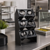 Thumbnail image #2 for Vollrath Vertical Countertop Flatware Holder with 6 Cylinders, Black ABS/Smoked Acrylic