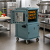Thumbnail image #3 for Cambro Ultra Camcart® H-Series 2-Compartment Heated Front-Loading Food Pan Carrier with Heavy-Duty Casters